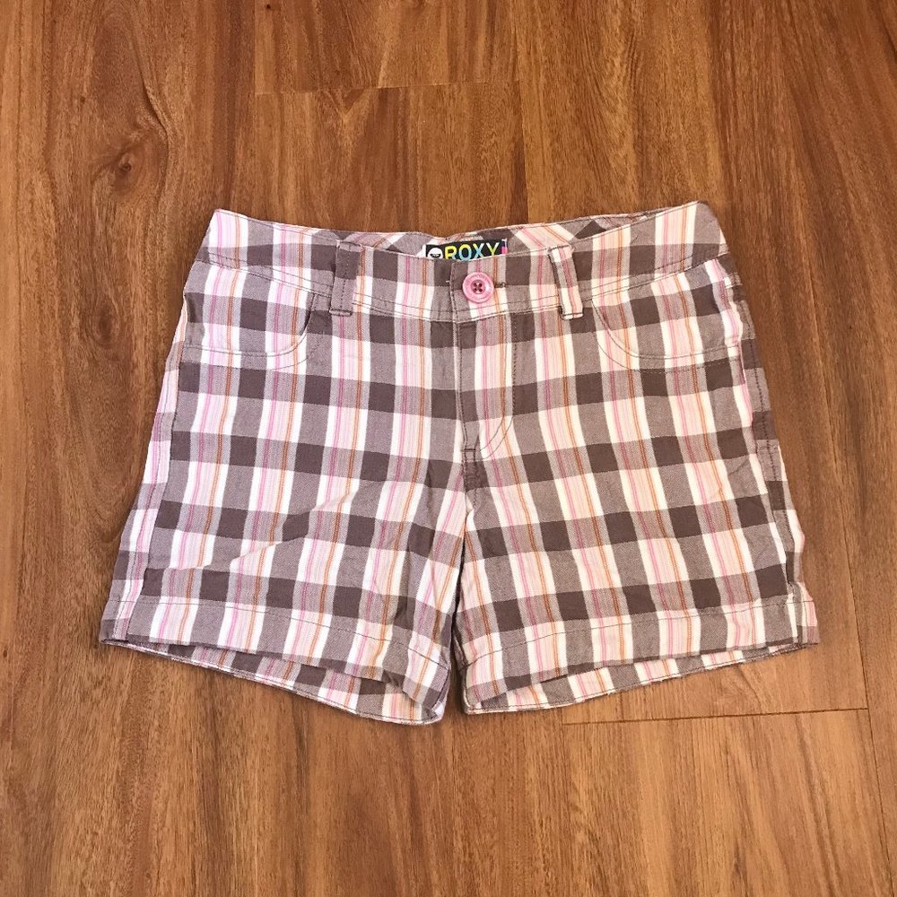 Roxy Plaid Short Shorts (Children's)